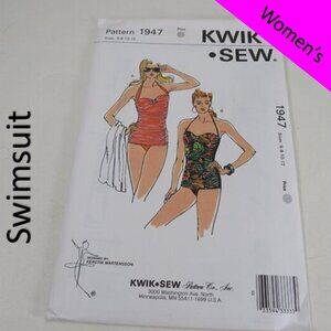 Kwik Sew 1947 Sewing Pattern Swimsuit 6-12 UNCUT unopened